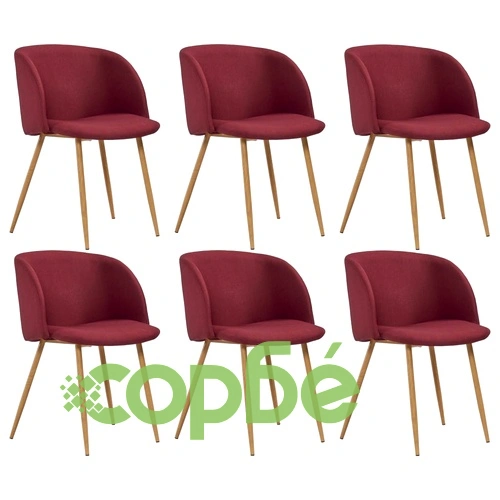 Трапезен комплект, 7 части, текстил, виненочервен ➤ топ цена ➤ sorbe.bg