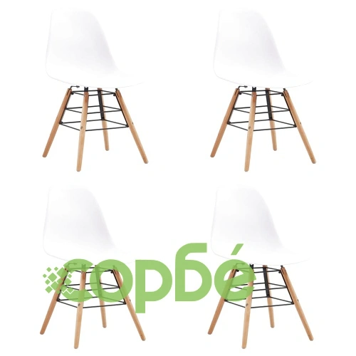 Трапезен комплект, 5 части, пластмаса, бял ➤ топ цена ➤ sorbe.bg