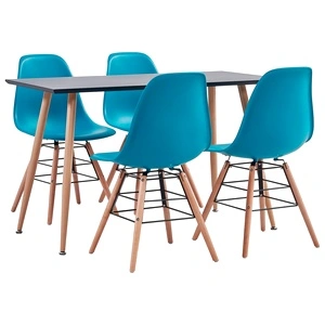 Трапезен комплект, 5 части, пластмаса, тюркоаз