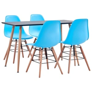 Трапезен комплект, 5 части, пластмаса, син