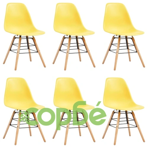 Трапезен комплект, 7 части, пластмаса, жълт ➤ топ цена ➤ sorbe.bg