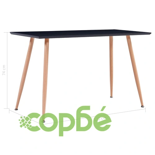 Трапезен комплект, 5 части, текстил, кафяв ➤ топ цена ➤ sorbe.bg