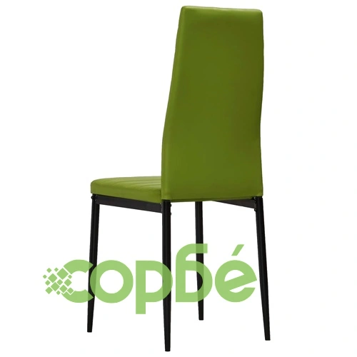 Трапезен комплект от 5 части, изкуствена кожа, зелено лайм ➤ топ цена ➤ sorbe.bg