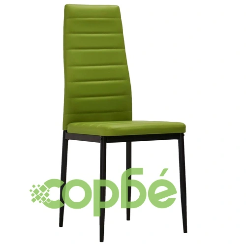 Трапезен комплект от 5 части, изкуствена кожа, зелено лайм ➤ топ цена ➤ sorbe.bg