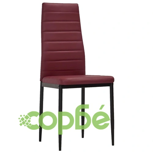 Трапезен комплект от 5 части, изкуствена кожа, бордо червено ➤ топ цена ➤ sorbe.bg