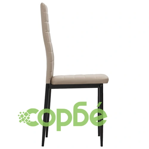 3053871  7 Piece Dining Set Faux Leather Cappuccino (248313+282585+282586) ➤ топ цена ➤ sorbe.bg