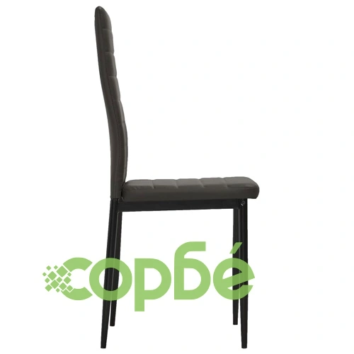 Трапезен комплект от 3 части, изкуствена кожа, сив ➤ топ цена ➤ sorbe.bg