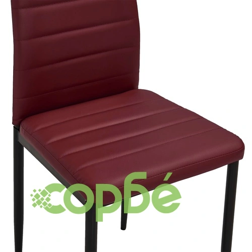 Трапезен комплект от 3 части, изкуствена кожа, бордо червено ➤ топ цена ➤ sorbe.bg