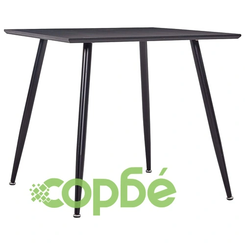 Трапезен комплект, 3 части, текстил, черен ➤ топ цена ➤ sorbe.bg