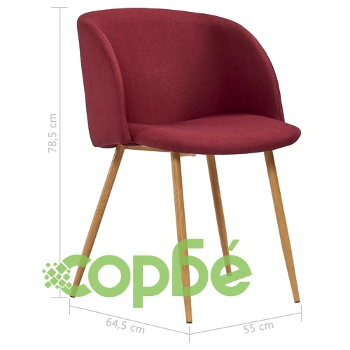 Трапезен комплект, 5 части, текстил, виненочервен ➤ топ цена ➤ sorbe.bg