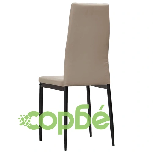 3054031  5 Piece Dining Set Faux Leather Cappuccino(248308+282586) ➤ топ цена ➤ sorbe.bg