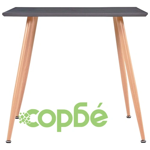 3054067  5 Piece Dining Set Faux Leather Grey(248311+282582) ➤ топ цена ➤ sorbe.bg