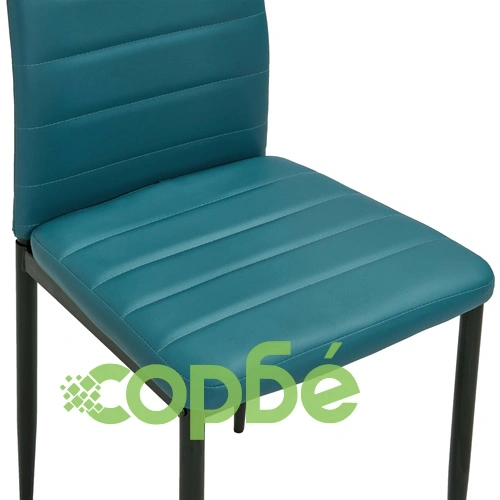 3054072  3 Piece Dining Set Faux Leather Sea Blue(248311+282587) ➤ топ цена ➤ sorbe.bg