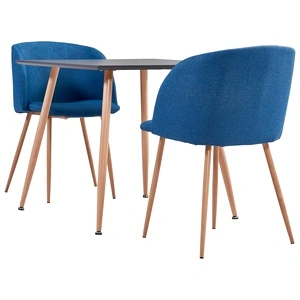 Трапезен комплект, 3 части, текстил, син