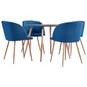 Трапезен комплект, 5 части, текстил, син