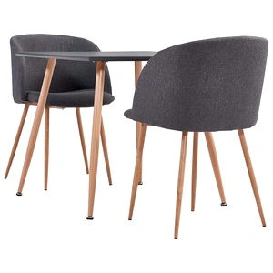 Трапезен комплект, 3 части, текстил, таупе