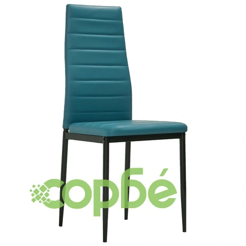 3054112  3 Piece Dining Set Faux Leather Sea Blue(248314+282587) ➤ топ цена ➤ sorbe.bg