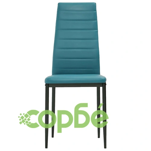 3054112  3 Piece Dining Set Faux Leather Sea Blue(248314+282587) ➤ топ цена ➤ sorbe.bg