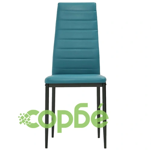 3054113  5 Piece Dining Set Faux Leather Sea Blue(248314+282588) ➤ топ цена ➤ sorbe.bg