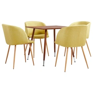 Трапезен комплект, 5 части, текстил, зелен