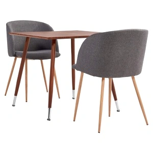 Трапезен комплект, 3 части, текстил, таупе