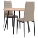 3054150  3 Piece Dining Set Faux Leather Cappuccino(248300+282585)