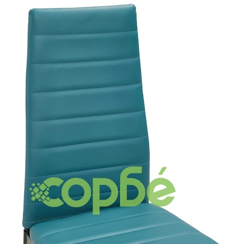 3054152  3 Piece Dining Set Faux Leather Sea Blue(248300+282587) ➤ топ цена ➤ sorbe.bg