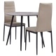 3054190  3 Piece Dining Set Faux Leather Cappuccino(248303+282585)