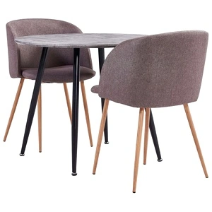 Трапезен комплект, 3 части, текстил, кафяв