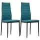 3054232  3 Piece Dining Set Faux Leather Sea Blue(248306+282587)