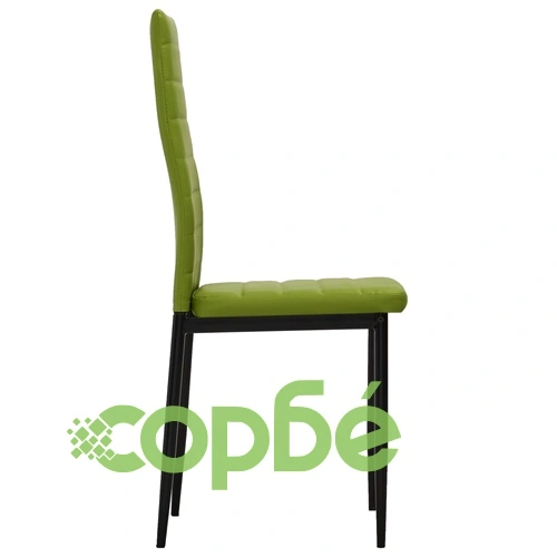 Трапезен комплект от 5 части, изкуствена кожа, зелено лайм  ➤ топ цена ➤ sorbe.bg