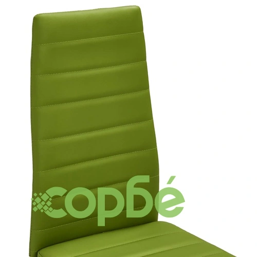 Трапезен комплект от 3 части, изкуствена кожа, зелено лайм ➤ топ цена ➤ sorbe.bg