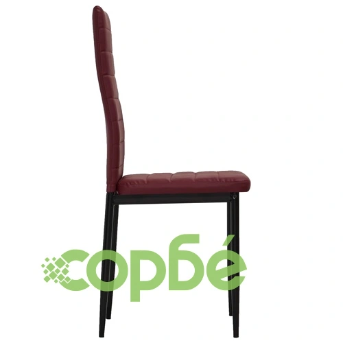 Трапезен комплект от 3 части, изкуствена кожа, бордо червено ➤ топ цена ➤ sorbe.bg