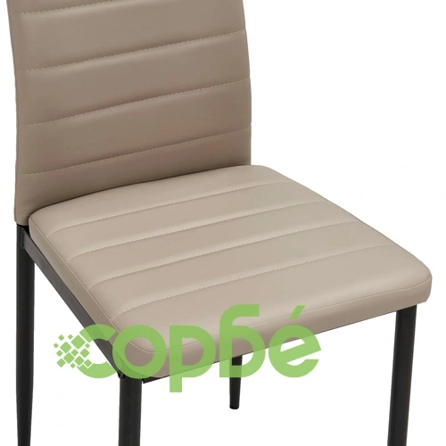 3054351  5 Piece Dining Set Faux Leather Cappuccino(248315+282586) ➤ топ цена ➤ sorbe.bg