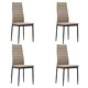 3054351  5 Piece Dining Set Faux Leather Cappuccino(248315+282586)