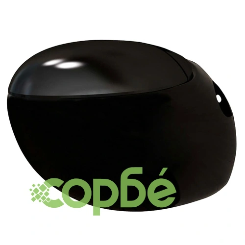 Окачена яйцевидна тоалетна чиния скрито казанче черна керамика ➤ топ цена ➤ sorbe.bg