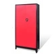 Шкаф за инструменти, стомана, 90x40x180 cм, червено и черно