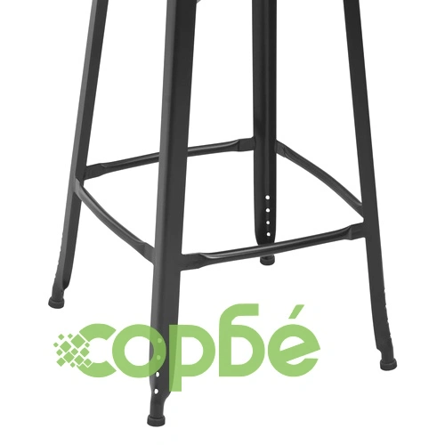 Бар табуретки, 6 бр, черни, стомана ➤ топ цена ➤ sorbe.bg