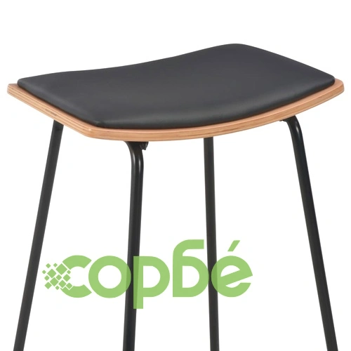 Бар табуретки, 4 бр, черни, изкуствена кожа ➤ топ цена ➤ sorbe.bg