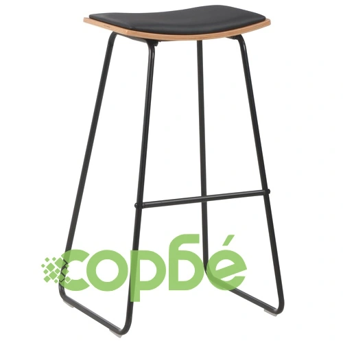 Бар табуретки, 6 бр, черни, изкуствена кожа ➤ топ цена ➤ sorbe.bg