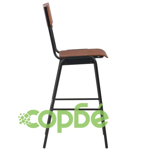 Бар табуретки, 4 бр, твърд шперплат, стомана ➤ топ цена ➤ sorbe.bg