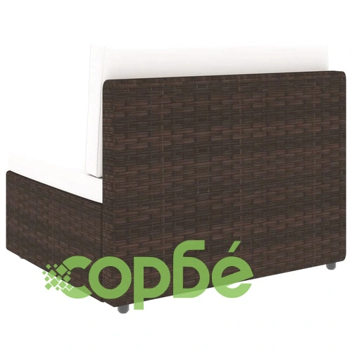 Градински комплект, 7 части, кафяв полиратан ➤ топ цена ➤ sorbe.bg