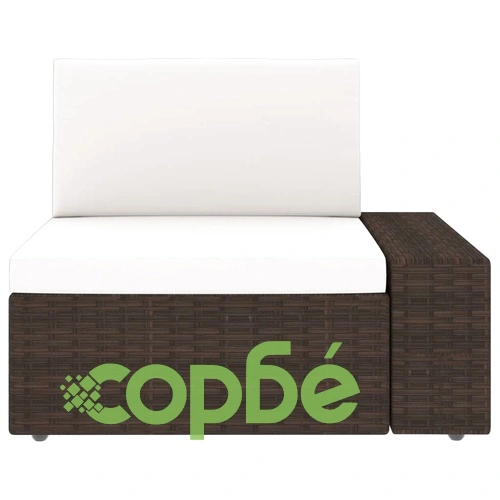 Градински комплект, 7 части, кафяв полиратан ➤ топ цена ➤ sorbe.bg