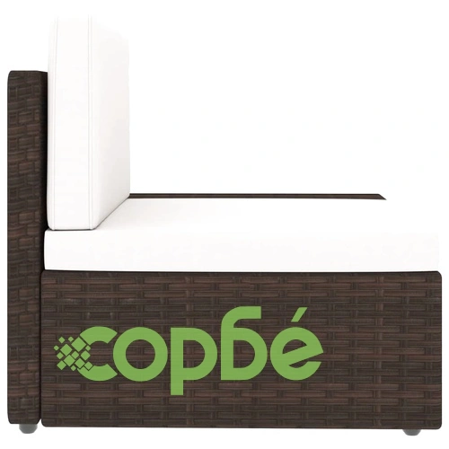 Градински комплект, 7 части, кафяв полиратан ➤ топ цена ➤ sorbe.bg