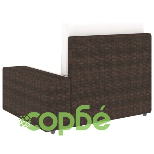 Градински комплект, 7 части, кафяв полиратан ➤ топ цена ➤ sorbe.bg