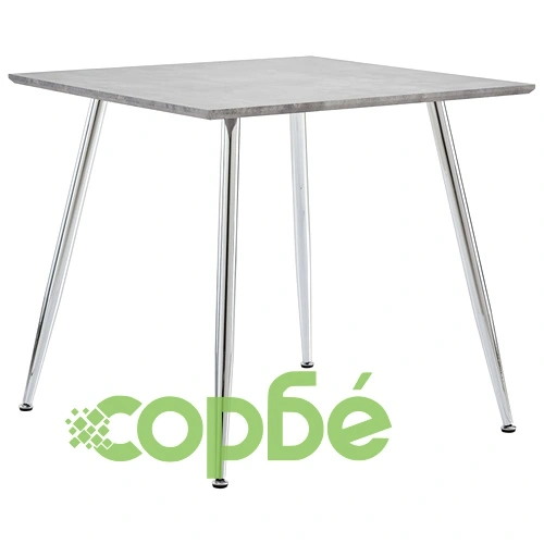 Трапезен комплект от 5 части, изкуствена кожа, тъмносив ➤ топ цена ➤ sorbe.bg