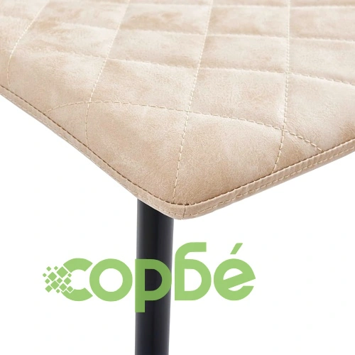 Трапезен комплект от 5 части, изкуствена кожа, кремав ➤ топ цена ➤ sorbe.bg