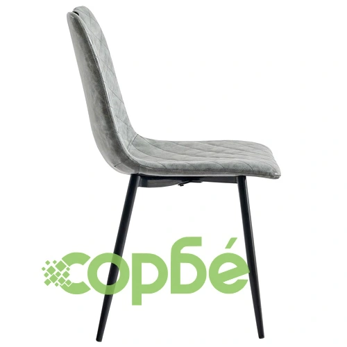 Трапезен комплект от 3 части, изкуствена кожа, cветлосив ➤ топ цена ➤ sorbe.bg