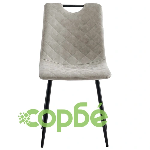 Трапезен комплект от 3 части, изкуствена кожа, тъмносив ➤ топ цена ➤ sorbe.bg