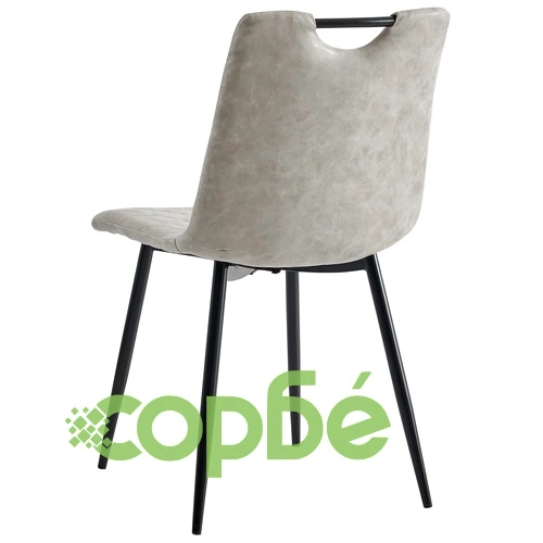 Трапезен комплект от 3 части, изкуствена кожа, тъмносив ➤ топ цена ➤ sorbe.bg